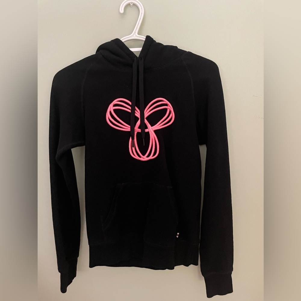 TNA | Aritzia Black Hoodie with Pink Logo